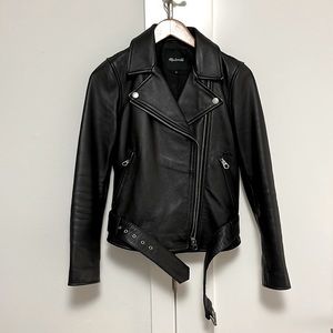 Madewell The Ultimate Leather Motorcycle Jacket, black, size Small